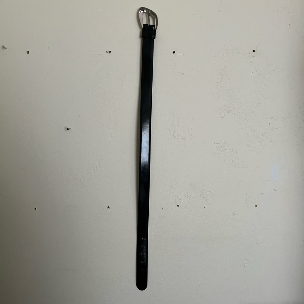Liz Claiborne Black Belt with Silver Buckle